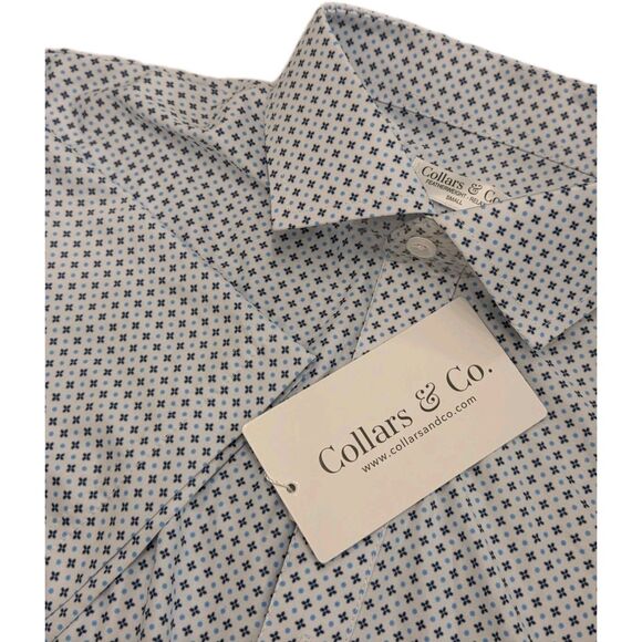 NWT Collars and Co Mens S Featherweight Relaxed Shirt Dress Polo French Quarter - Picture 1 of 8